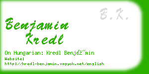 benjamin kredl business card